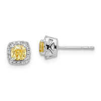 Load image into Gallery viewer, 10kw ANT Citrine and Diamond Earring
