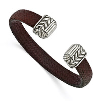 Load image into Gallery viewer, Edward Mirell 10mm Stainless Steel w/Carbon Fiber Cuff Bracelet
