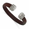Edward Mirell 10mm Stainless Steel w/Carbon Fiber Cuff Bracelet