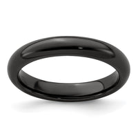 Load image into Gallery viewer, Edward Mirell Titanium Black Ti Polished Domed 4mm Band
