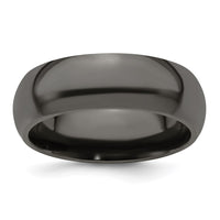 Load image into Gallery viewer, Edward Mirell Titanium Black Ti Polished Domed 8mm Band
