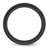 Load image into Gallery viewer, Edward Mirell Titanium Black Ti Triple Domed Grooved Edges 4mm Band
