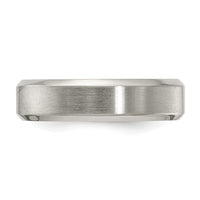 Load image into Gallery viewer, Edward Mirell Titanium Brushed/Polished Beveled Edge 6mm Band Size 9.5
