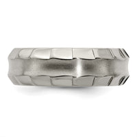 Load image into Gallery viewer, Edward Mirell Titanium Faceted Edge Brushed/Polished 8mm Concave Band Size 9
