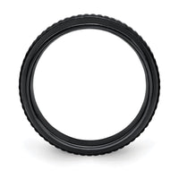 Load image into Gallery viewer, Edward Mirell Black Ti with 14K Gold Stripe Patterned 7mm Band
