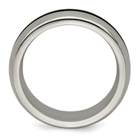 Load image into Gallery viewer, Edward Mirell Titanium with Blue Anodized Center Stripe Domed 7mm Band
