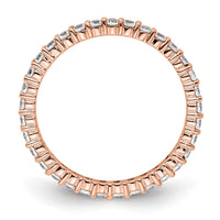 Load image into Gallery viewer, 14k Rose Gold Polished Size 4.5 Shared Prong 1/2 carat Diamond Complete Eternity Band
