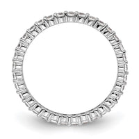 Load image into Gallery viewer, 14k White Gold Polished Size 4 Shared Prong 1/2 carat Diamond Complete Eternity Band
