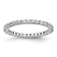 Load image into Gallery viewer, 14k White Gold Polished Size 4.5 Shared Prong 1/2 carat Diamond Complete Eternity Band
