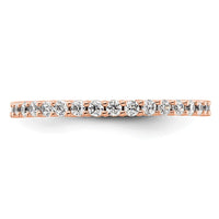 Load image into Gallery viewer, 14k Rose Gold Polished Size 5.5 Shared Prong 1/2 carat Diamond Complete Eternity Band
