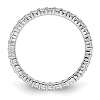Load image into Gallery viewer, 14k White Gold Polished Size 5 Shared Prong 1/2 carat Diamond Complete Eternity Band
