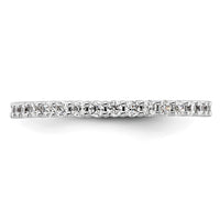 Load image into Gallery viewer, 14k White Gold Polished Size 5.5 Shared Prong 1/2 carat Diamond Complete Eternity Band
