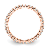 Load image into Gallery viewer, 14k Rose Gold Polished Size 6 Shared Prong 1/2 carat Diamond Complete Eternity Band
