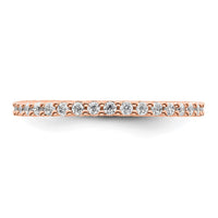Load image into Gallery viewer, 14k Rose Gold Polished Size 6 Shared Prong 1/2 carat Diamond Complete Eternity Band
