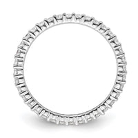 Load image into Gallery viewer, 14k White Gold Polished Size 6.5 Shared Prong 1/2 carat Diamond Complete Eternity Band

