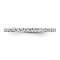 Load image into Gallery viewer, 14k White Gold Polished Size 6 Shared Prong 1/2 carat Diamond Complete Eternity Band
