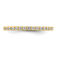 Load image into Gallery viewer, 14k Polished Size 6.5 Shared Prong 1/2 carat Diamond Complete Eternity Band
