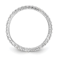 Load image into Gallery viewer, 14k White Gold Polished Size 7 Shared Prong 1/2 carat Diamond Complete Eternity Band
