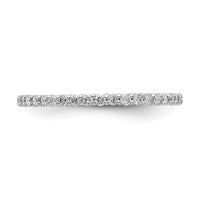 Load image into Gallery viewer, 14k White Gold Polished Size 7 Shared Prong 1/2 carat Diamond Complete Eternity Band
