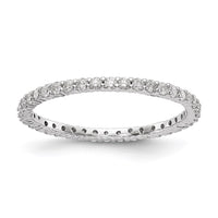 Load image into Gallery viewer, 14k White Gold Polished Size 7 Shared Prong 1/2 carat Diamond Complete Eternity Band
