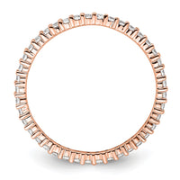 Load image into Gallery viewer, 14k Rose Gold Polished Size 8 Shared Prong 1/2 carat Diamond Complete Eternity Band
