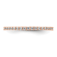 Load image into Gallery viewer, 14k Rose Gold Polished Size 8 Shared Prong 1/2 carat Diamond Complete Eternity Band
