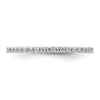 Load image into Gallery viewer, 14k White Gold Polished Size 8 Shared Prong 1/2 carat Diamond Complete Eternity Band
