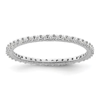 Load image into Gallery viewer, 14k White Gold Polished Size 8.5 Shared Prong 1/2 carat Diamond Complete Eternity Band

