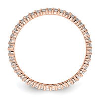 Load image into Gallery viewer, 14k Rose Gold Polished Size 9 Shared Prong 1/2 carat Diamond Complete Eternity Band
