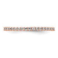 Load image into Gallery viewer, 14k Rose Gold Polished Size 9 Shared Prong 1/2 carat Diamond Complete Eternity Band

