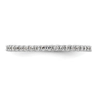 Load image into Gallery viewer, 14k White Gold Polished Size 9 Shared Prong 1/2 carat Diamond Complete Eternity Band

