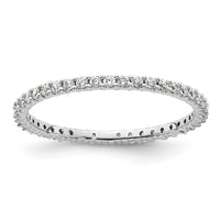 Load image into Gallery viewer, 14k White Gold Polished Size 9 Shared Prong 1/2 carat Diamond Complete Eternity Band
