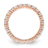 Load image into Gallery viewer, 14k Rose Gold Polished Size 4.5 Shared Prong 1 carat Diamond Complete Eternity Band

