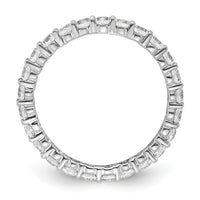 Load image into Gallery viewer, 14k White Gold Polished Size 4 Shared Prong 1 carat Diamond Complete Eternity Band
