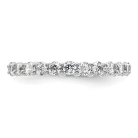 Load image into Gallery viewer, 14k White Gold Polished Size 4 Shared Prong 1 carat Diamond Complete Eternity Band

