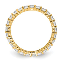 Load image into Gallery viewer, 14k Polished Size 4 Shared Prong 1 carat Diamond Complete Eternity Band
