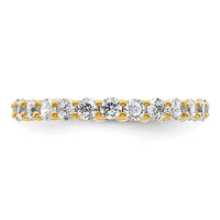 Load image into Gallery viewer, 14k Polished Size 4 Shared Prong 1 carat Diamond Complete Eternity Band
