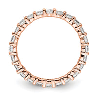 Load image into Gallery viewer, 14k Rose Gold Polished Size 5 Shared Prong 1 carat Diamond Complete Eternity Band
