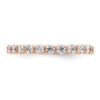 Load image into Gallery viewer, 14k Rose Gold Polished Size 5 Shared Prong 1 carat Diamond Complete Eternity Band
