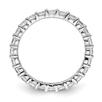 Load image into Gallery viewer, 14k White Gold Polished Size 5 Shared Prong 1 carat Diamond Complete Eternity Band
