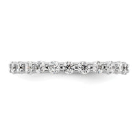Load image into Gallery viewer, 14k White Gold Polished Size 5 Shared Prong 1 carat Diamond Complete Eternity Band

