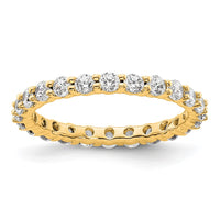 Load image into Gallery viewer, 14k Polished Size 5 Shared Prong 1 carat Diamond Complete Eternity Band
