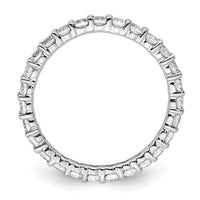 Load image into Gallery viewer, 14k White Gold Polished Size 6.5 Shared Prong 1 carat Diamond Complete Eternity Band
