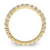 Load image into Gallery viewer, 14k Polished Size 6.5 Shared Prong 1 carat Diamond Complete Eternity Band
