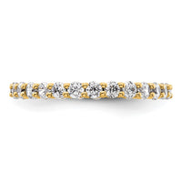 Load image into Gallery viewer, 14k Polished Size 6 Shared Prong 1 carat Diamond Complete Eternity Band
