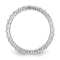Load image into Gallery viewer, 14k White Gold Polished Size 7 Shared Prong 1 carat Diamond Complete Eternity Band
