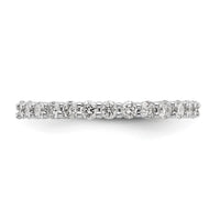 Load image into Gallery viewer, 14k White Gold Polished Size 7 Shared Prong 1 carat Diamond Complete Eternity Band
