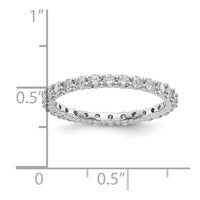 Load image into Gallery viewer, 14k White Gold Polished shared Prong 1ct Diamond Eternity Band
