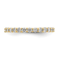 Load image into Gallery viewer, 14k Polished Size 7.5 Shared Prong 1 carat Diamond Complete Eternity Band
