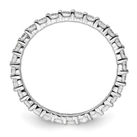 Load image into Gallery viewer, 14k White Gold Polished Size 8 Shared Prong 1 carat Diamond Complete Eternity Band
